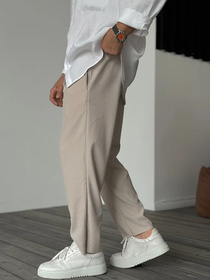Herren Freizeithose Gerippt Bequem