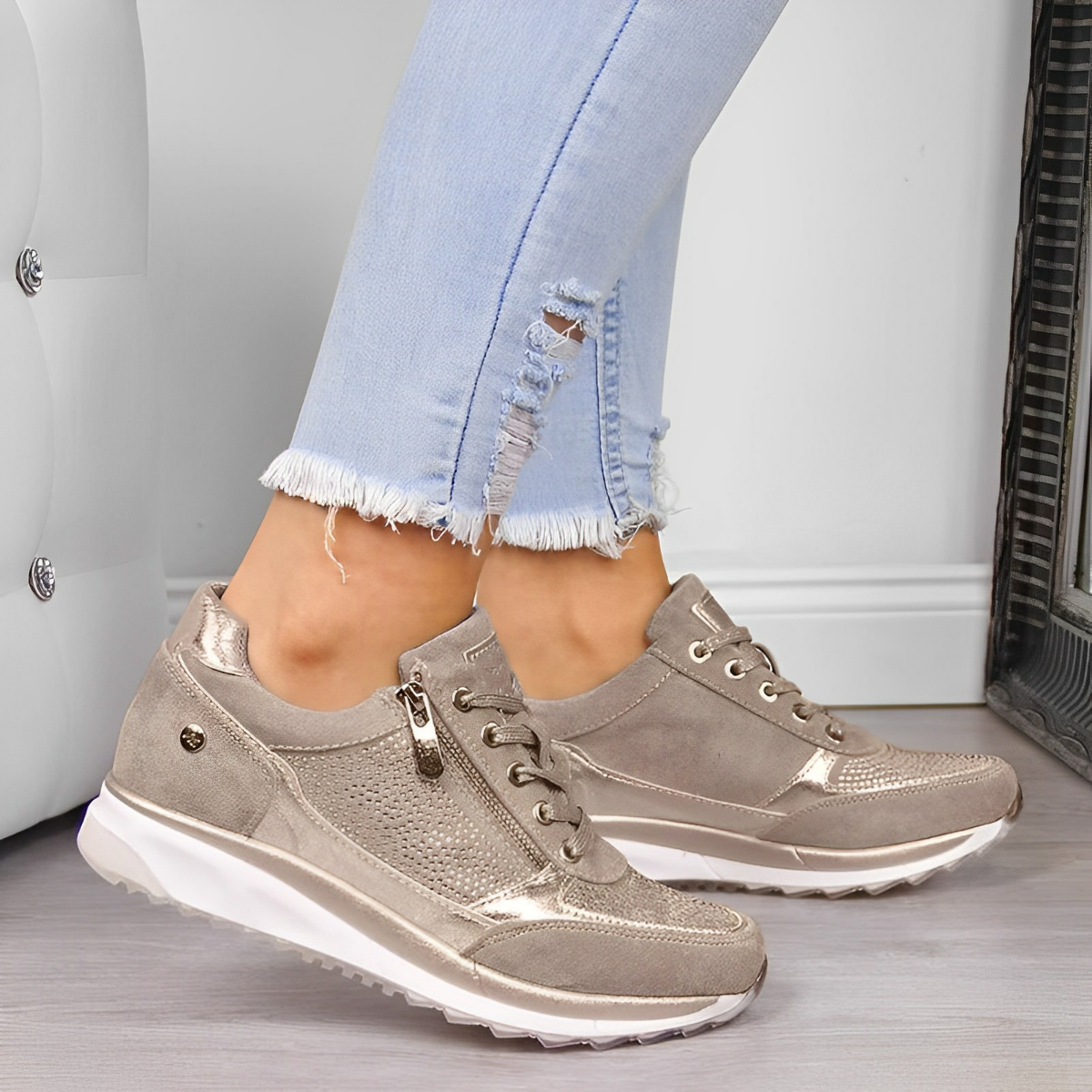Damen Sneaker Atmungsaktiv Flexibel