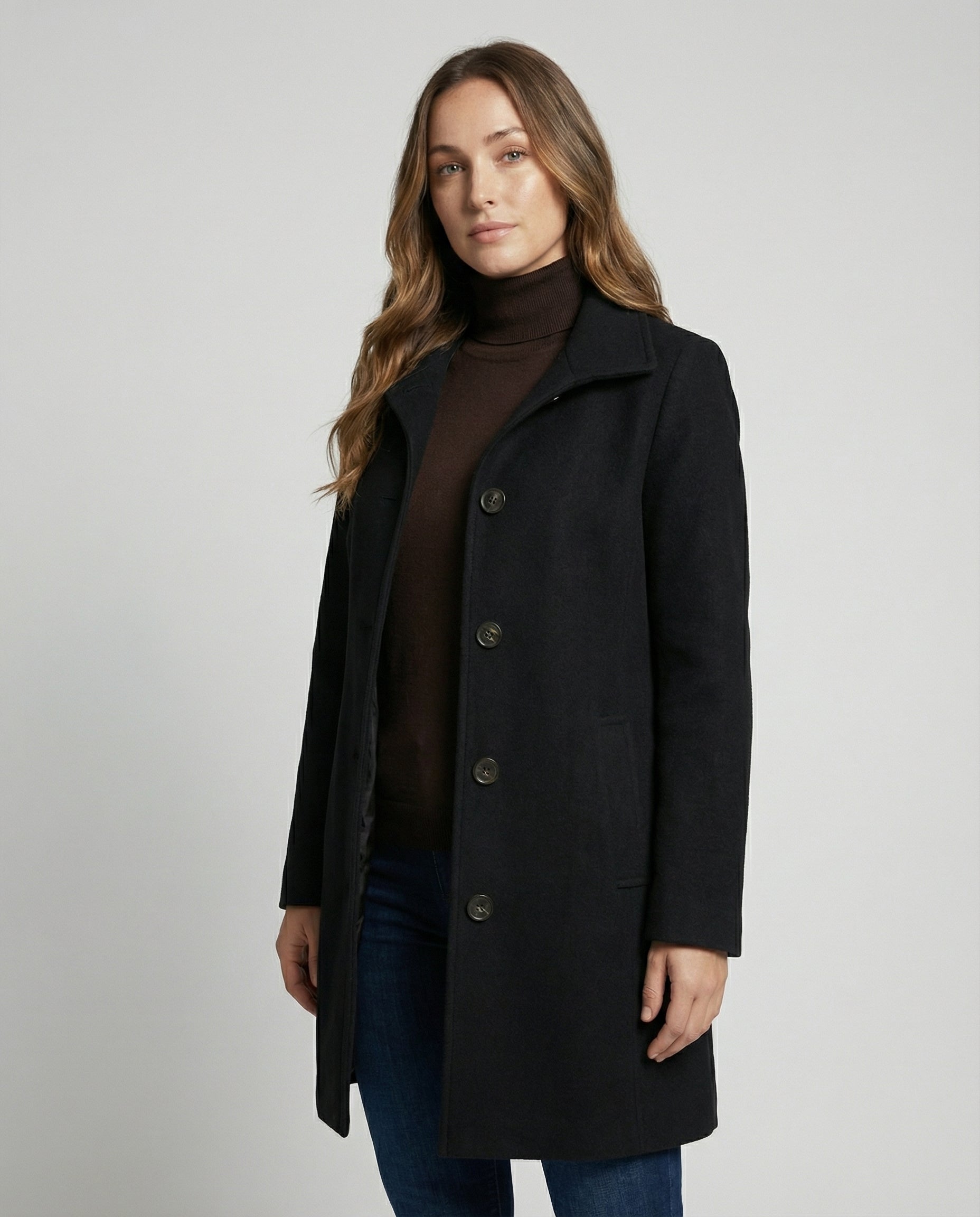 Damen Einreihen-Mantel Elegantes Design - Eveloria