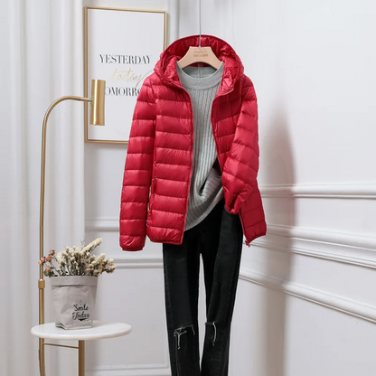Gudrun Damen Winterjacke Kapuze Reißverschluss