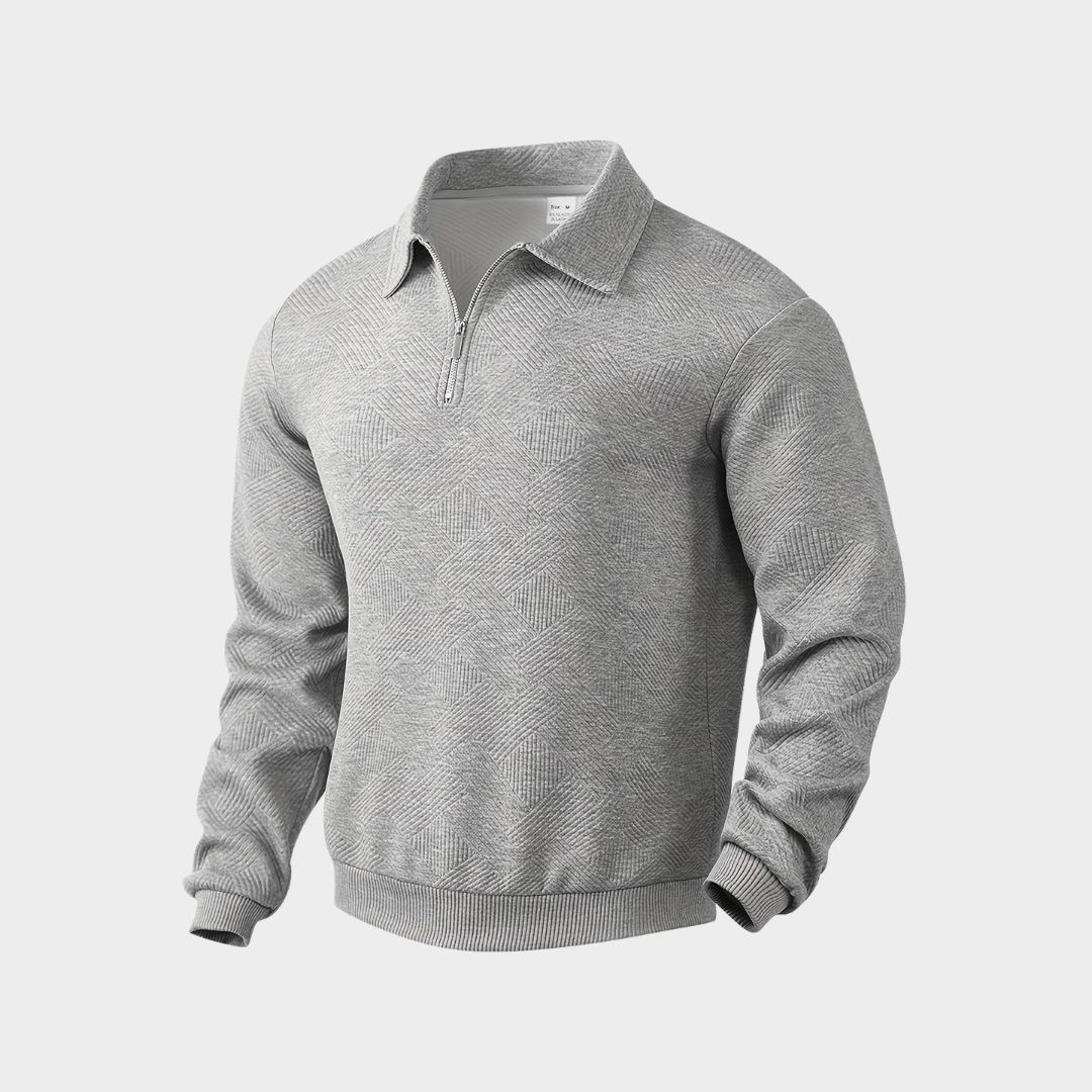 Herren Pullover Halb-Reißverschluss Freizeitshirt