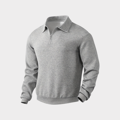 Herren Pullover Halb-Reißverschluss Freizeitshirt