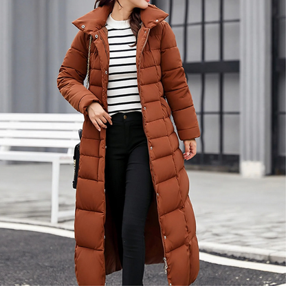 Damen Pufferjacke Elegantes Design Umlegekragen
