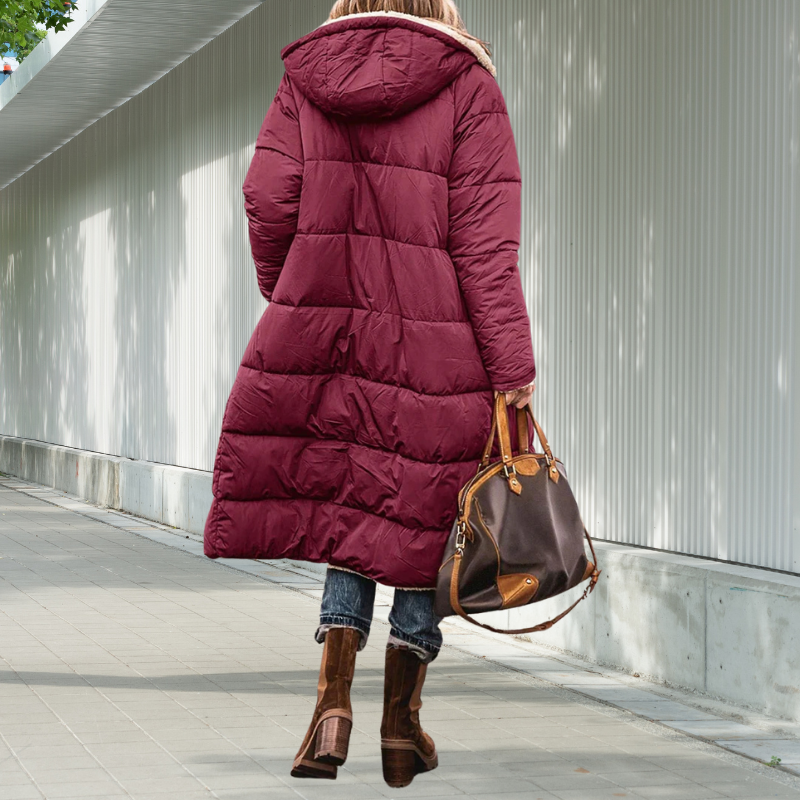 Damen Winterjacke Lang Gefüttert