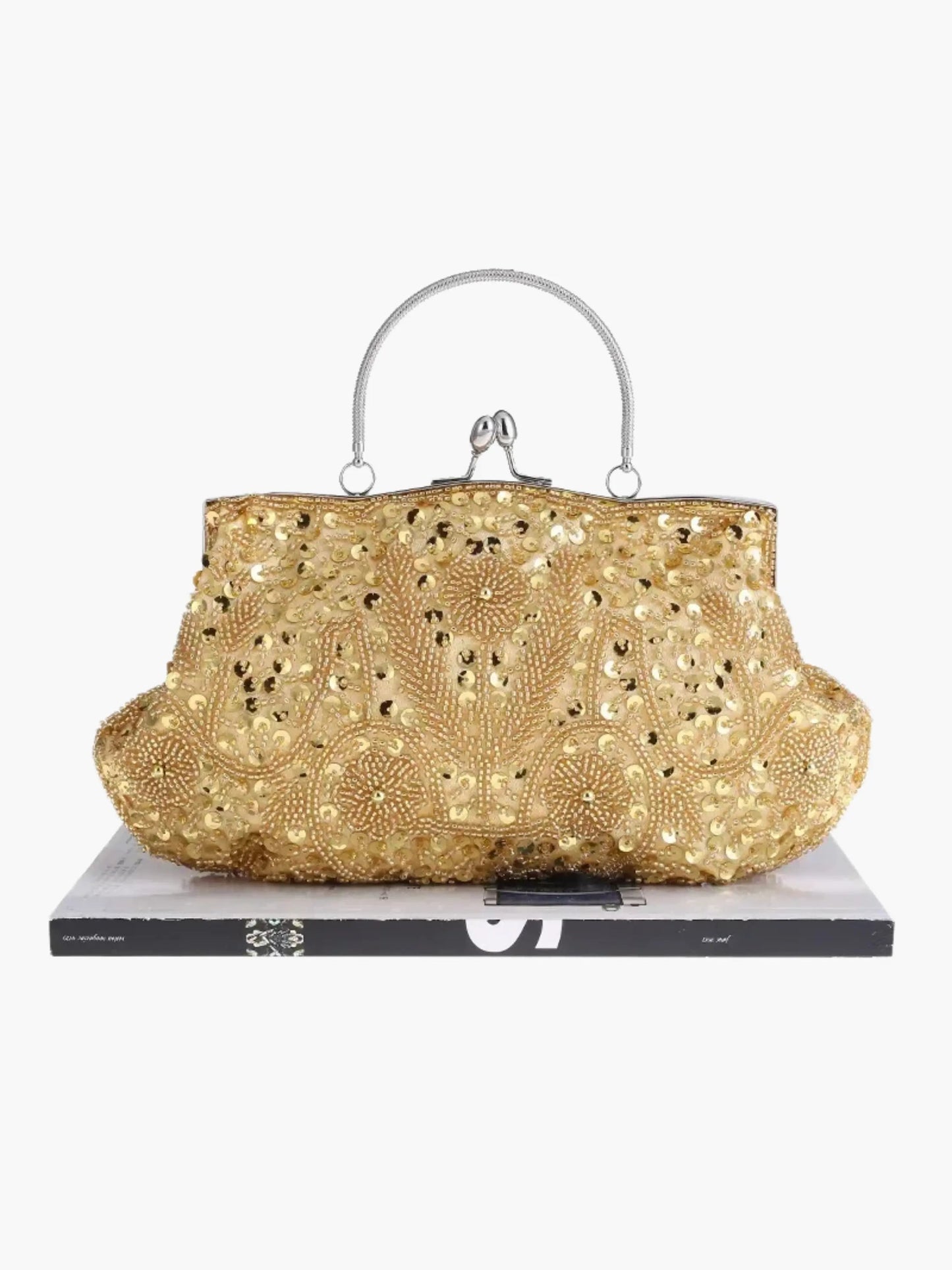 Adina Damen Handtasche Bestickt Vintage Stil