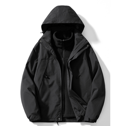 Eveloria Damen Winterjacke 3-in-1 Fleece Mit Kapuze