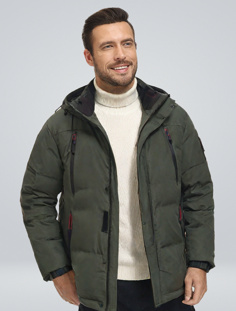 Herren Isolierjacke Winter Daunenjacke Schwarz - Norvielle