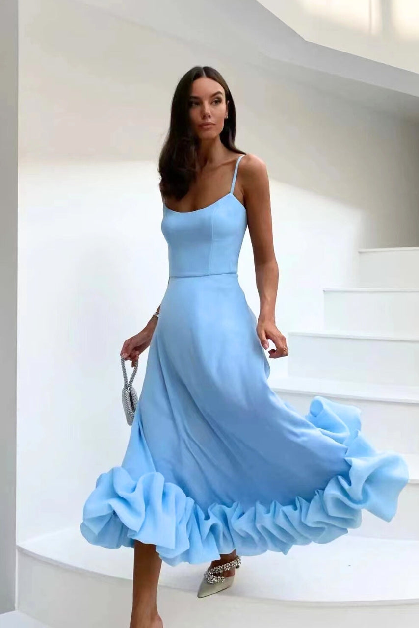 Damen Hochzeitskleid Elegantes Rüschensaum Jasmin