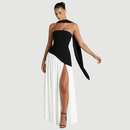 Damen Asymmetrisches Maxikleid für Hochzeitsgäste