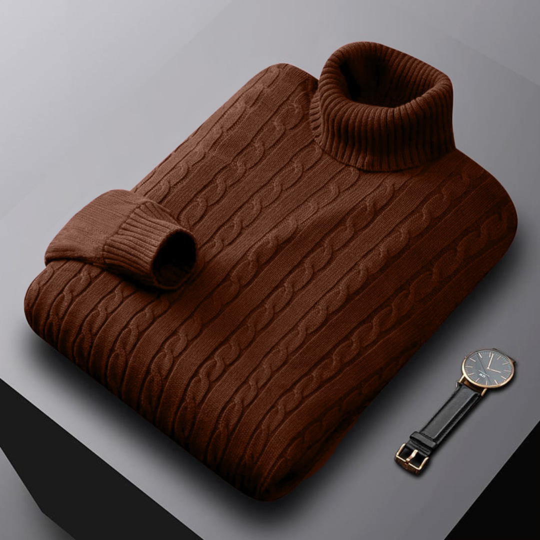 Herren Kaschmir-Pullover Rollkragen Eleganz