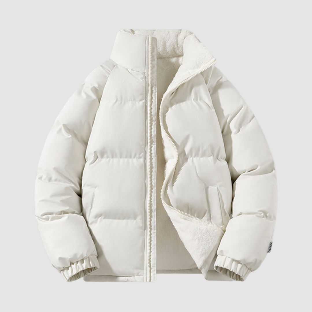 Damen Pufferjacke Fleecegefüttert Leicht Warm