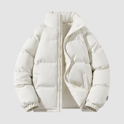 Damen Pufferjacke Fleecegefüttert Leicht Warm