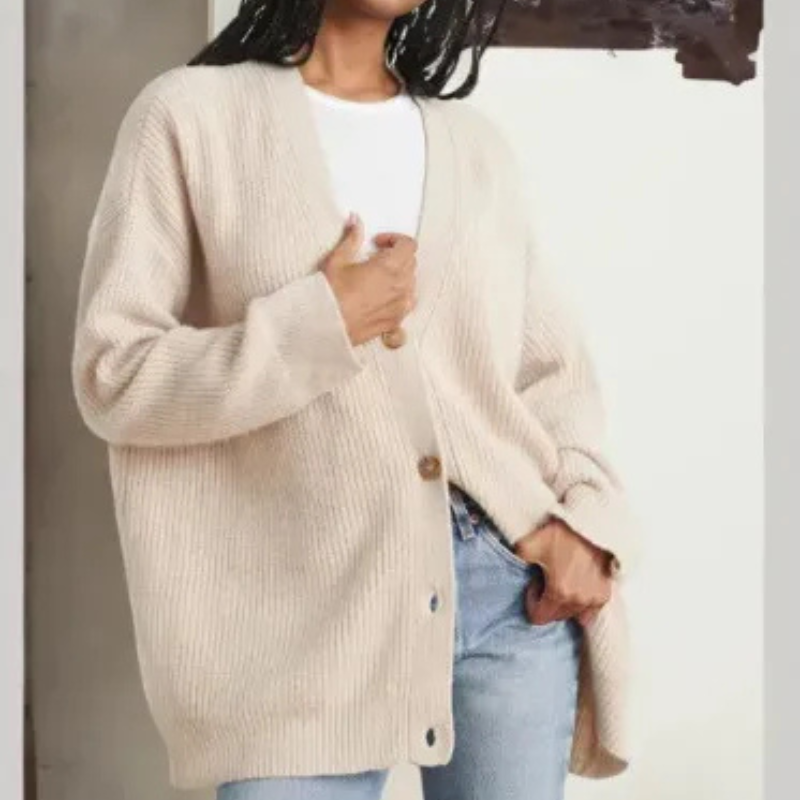 Eveloria Damen Cardigan Zopfmuster Fein