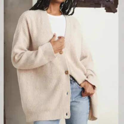 Eveloria Damen Cardigan Zopfmuster Fein