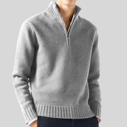 Herren Pullover Halbreißverschluss