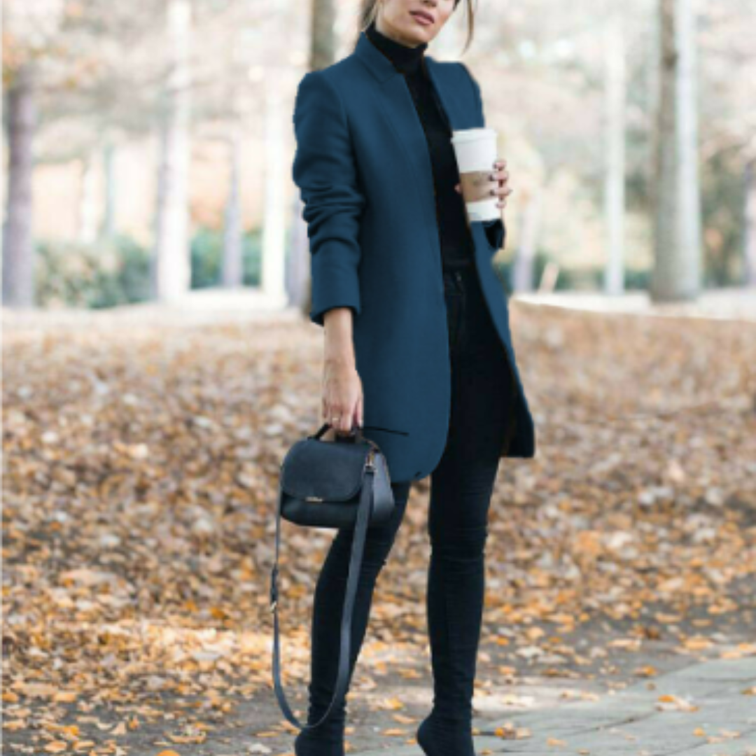 Damen Stehkragen Wintermantel Zeitloses Design
