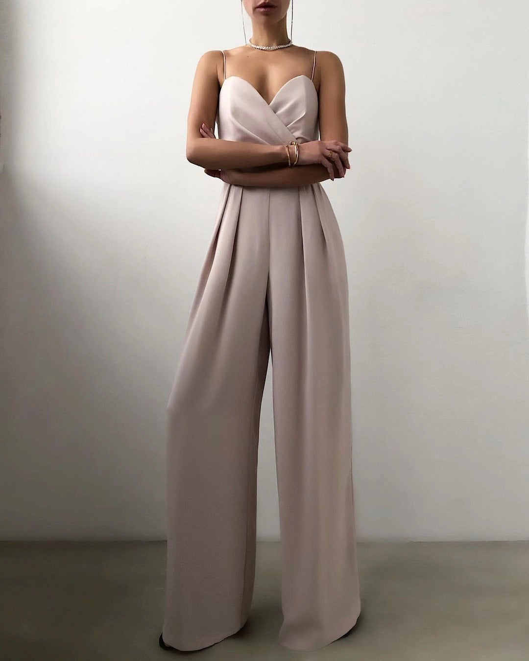 Damen Eleganter Jumpsuit Spaghettibänder