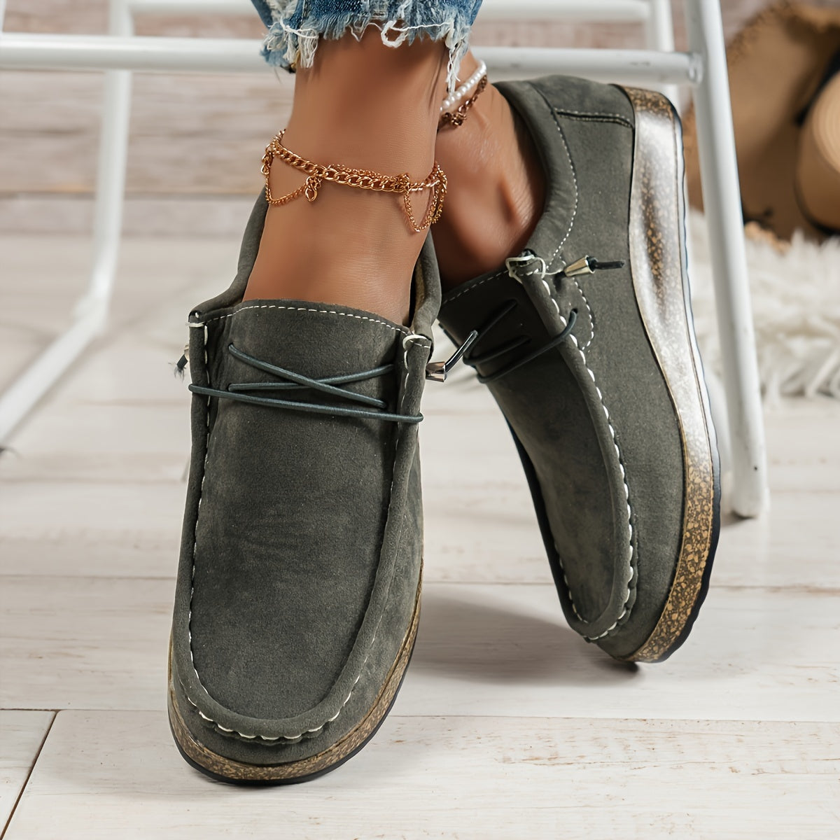 Damen Schuhe Flache Lässige Schuhe Schwarz - Eveloria