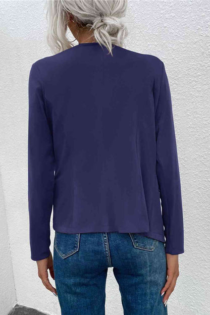 Damen Cardigan Offener Reißverschluss Taschen Kaschmir Beige
