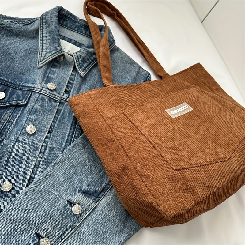 Eveloria Damen Cordtasche Elegant Braun