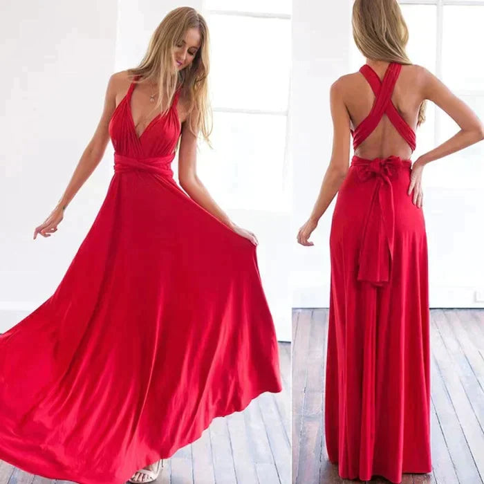 Eveloria Damen Wickelkleid Elastisch Mit Trägern
