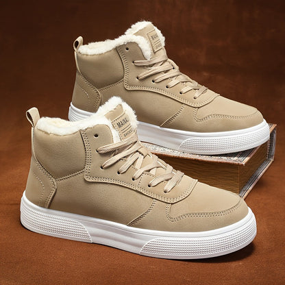 Galvian Herren Winterschuhe High-Cut Schnürung Warmfutter