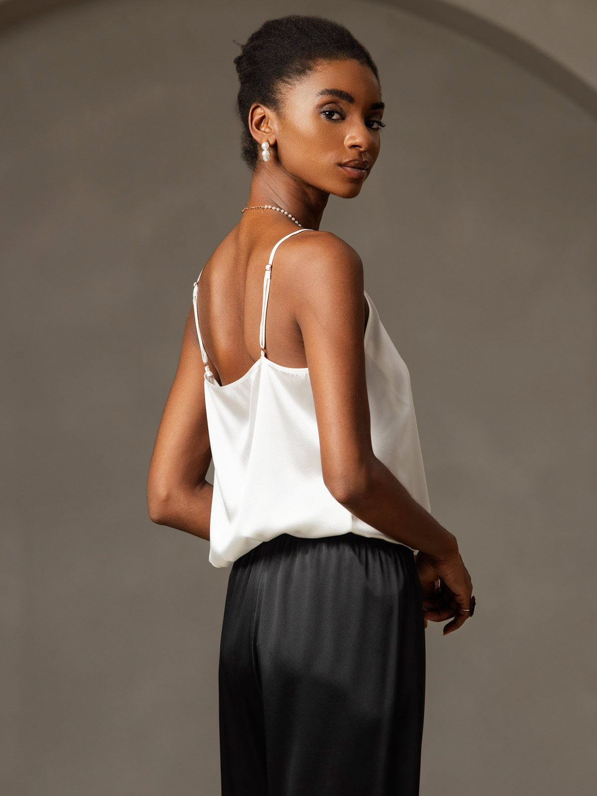 Eveloria Damen Seiden-Camisole Spaghettiträger
