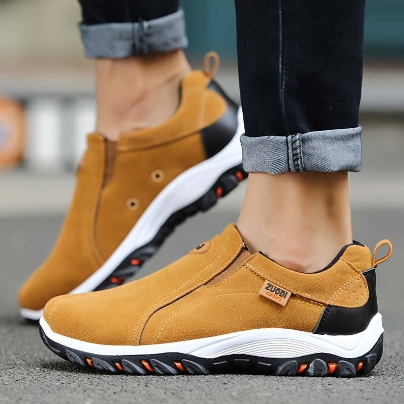 Eveloria Herren Orthopädische Sneaker Rutschfest Schwarz - Eveloria