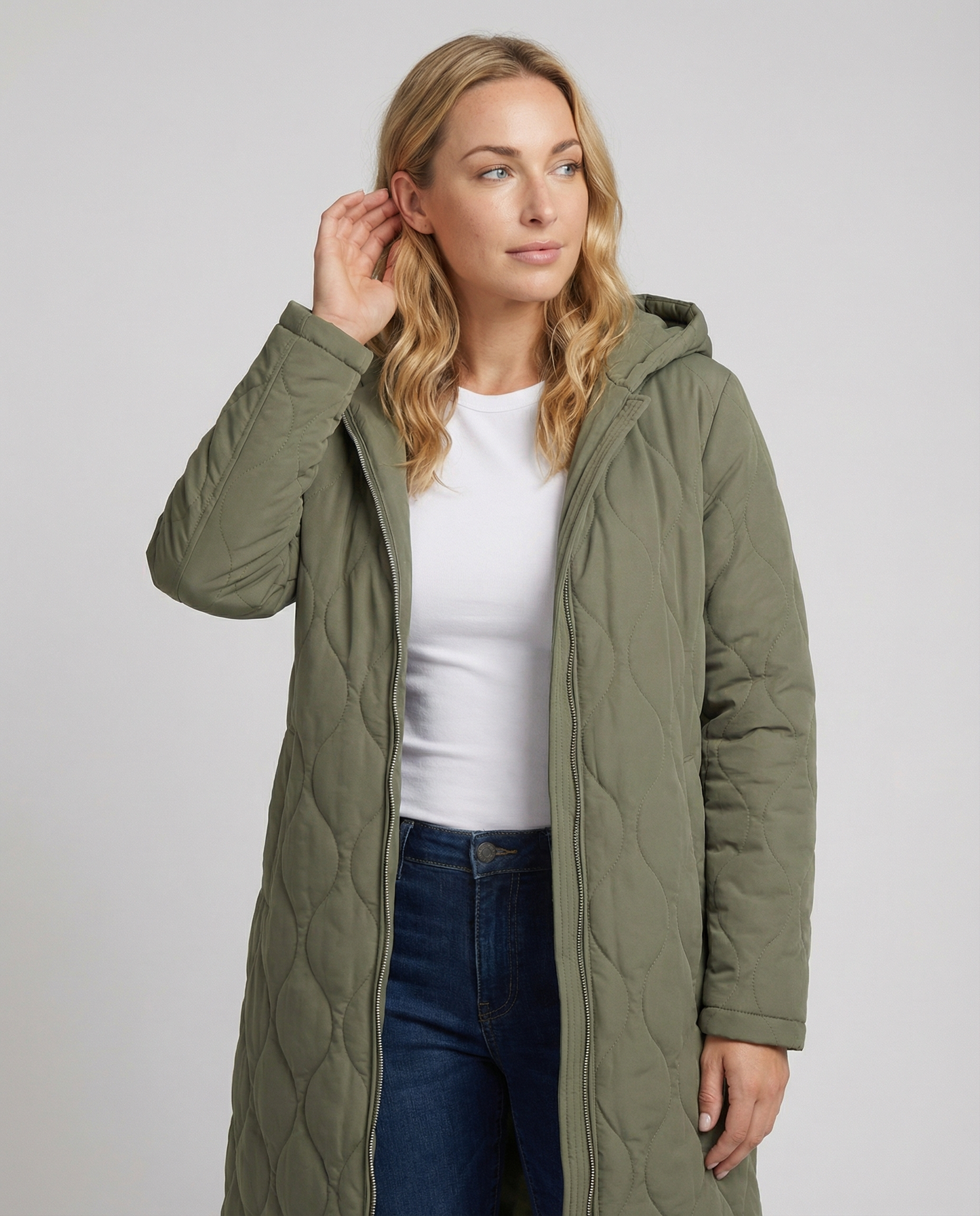 Damen Daunenmantel Steppung Warm