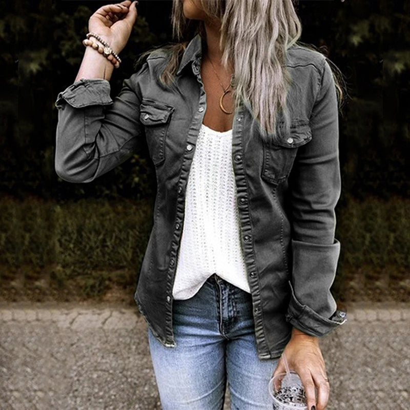Damen Jeansjacke Denim Blau
