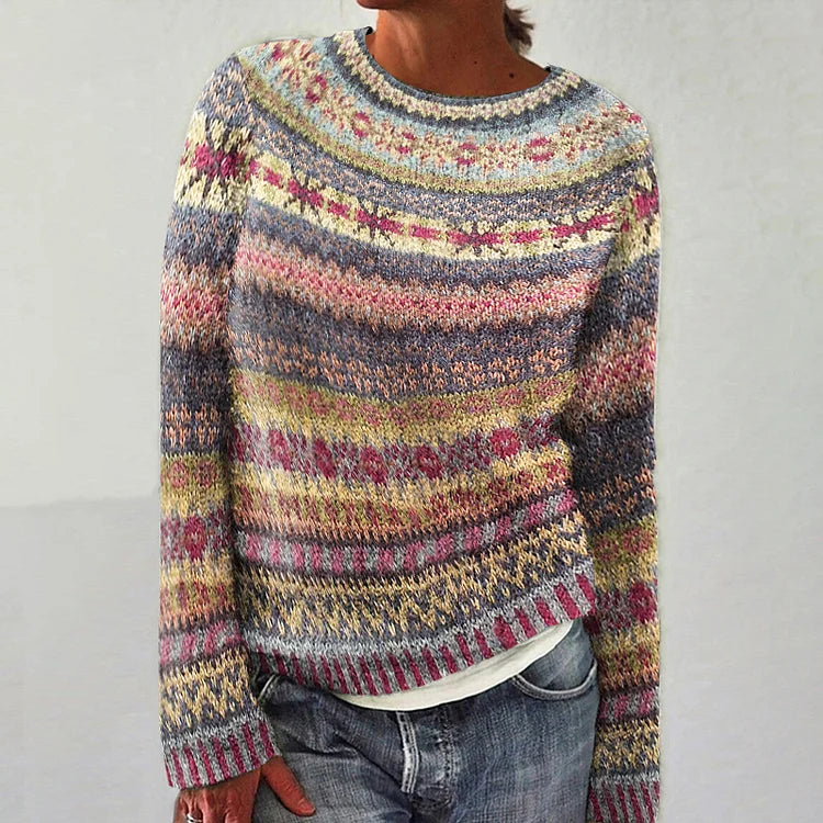 Damen Strickpullover Weich Elastisch Beige