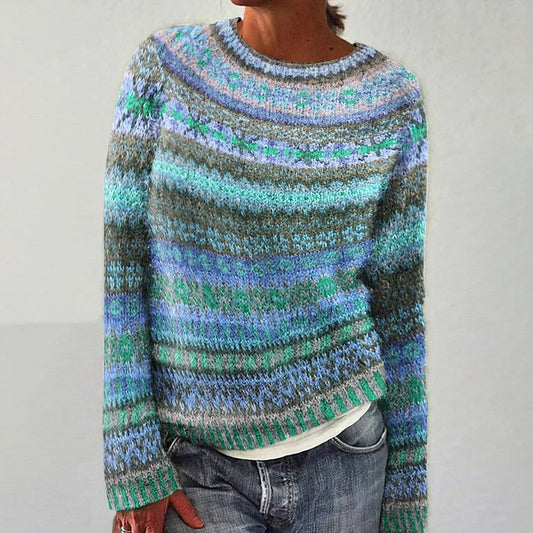 Damen Strickpullover Weich Elastisch Beige - Eveloria