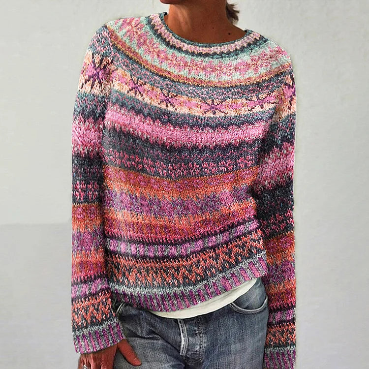 Damen Strickpullover Weich Elastisch Beige