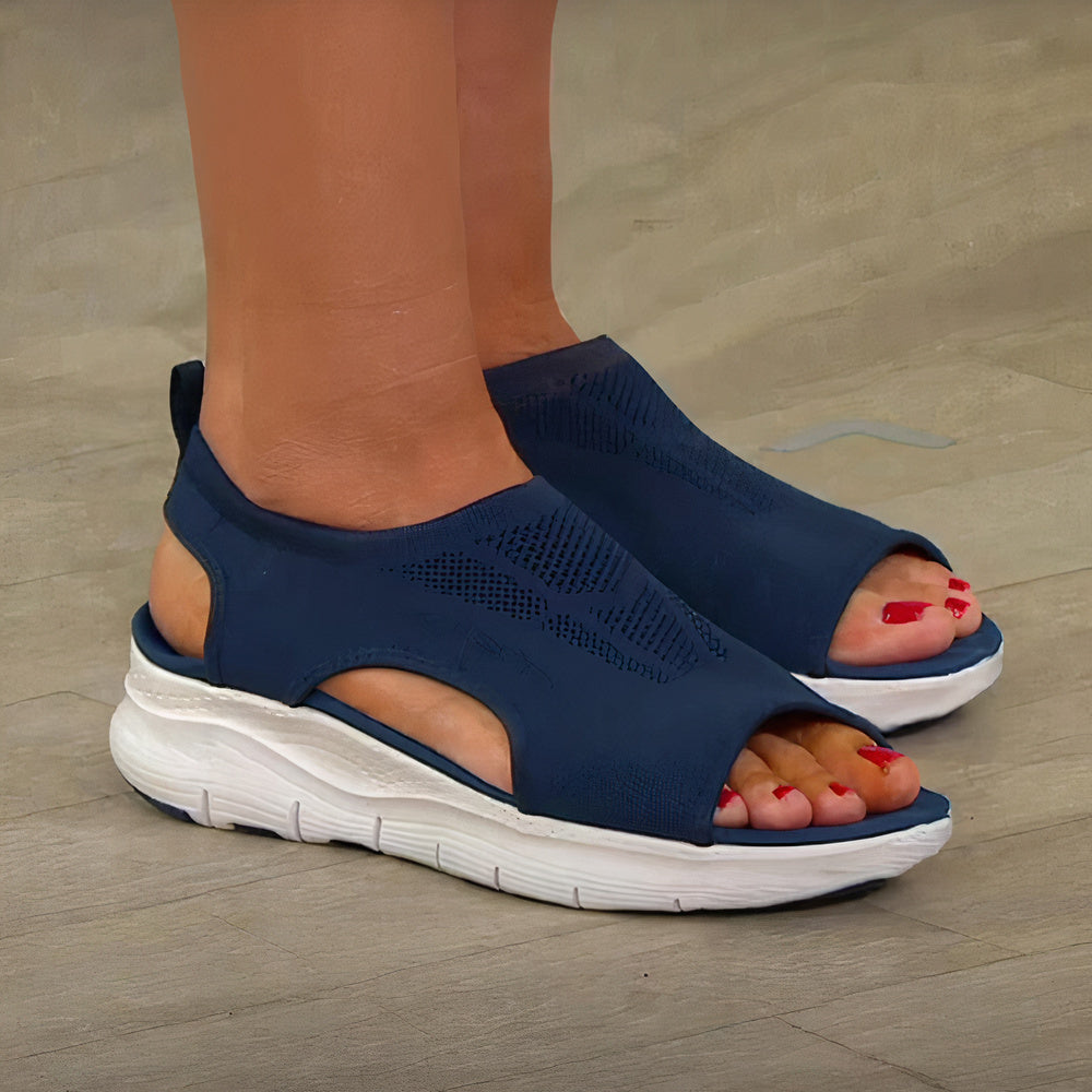 Damen Sandalen Ergonomisch Leder Bequem