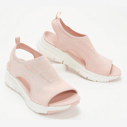 Damen Sandalen Ergonomisch Leder Bequem