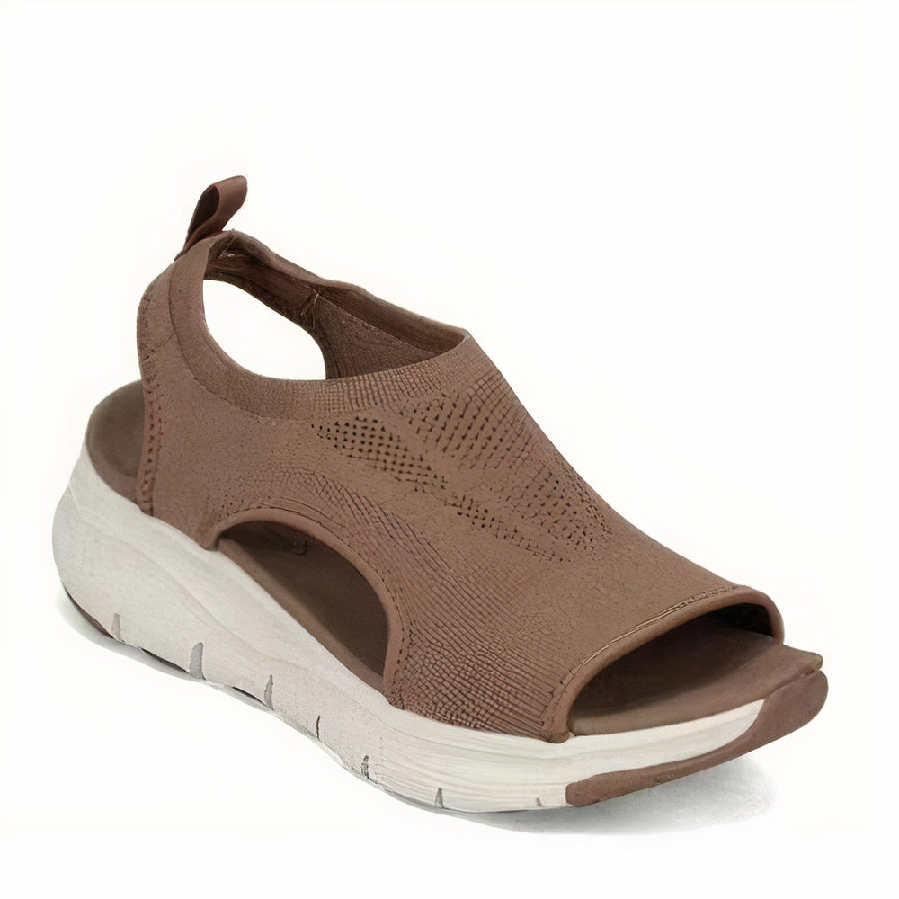 Damen Sandalen Ergonomisch Leder Bequem