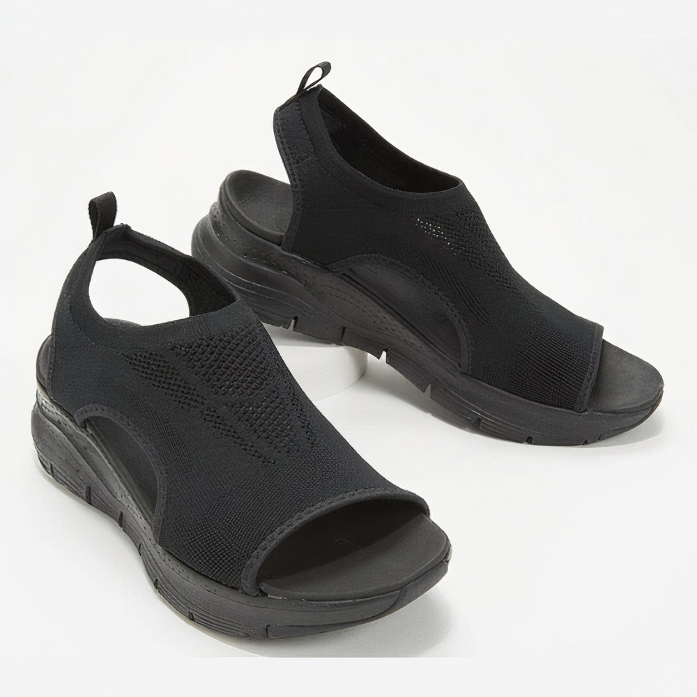 Damen Sandalen Ergonomisch Leder Bequem