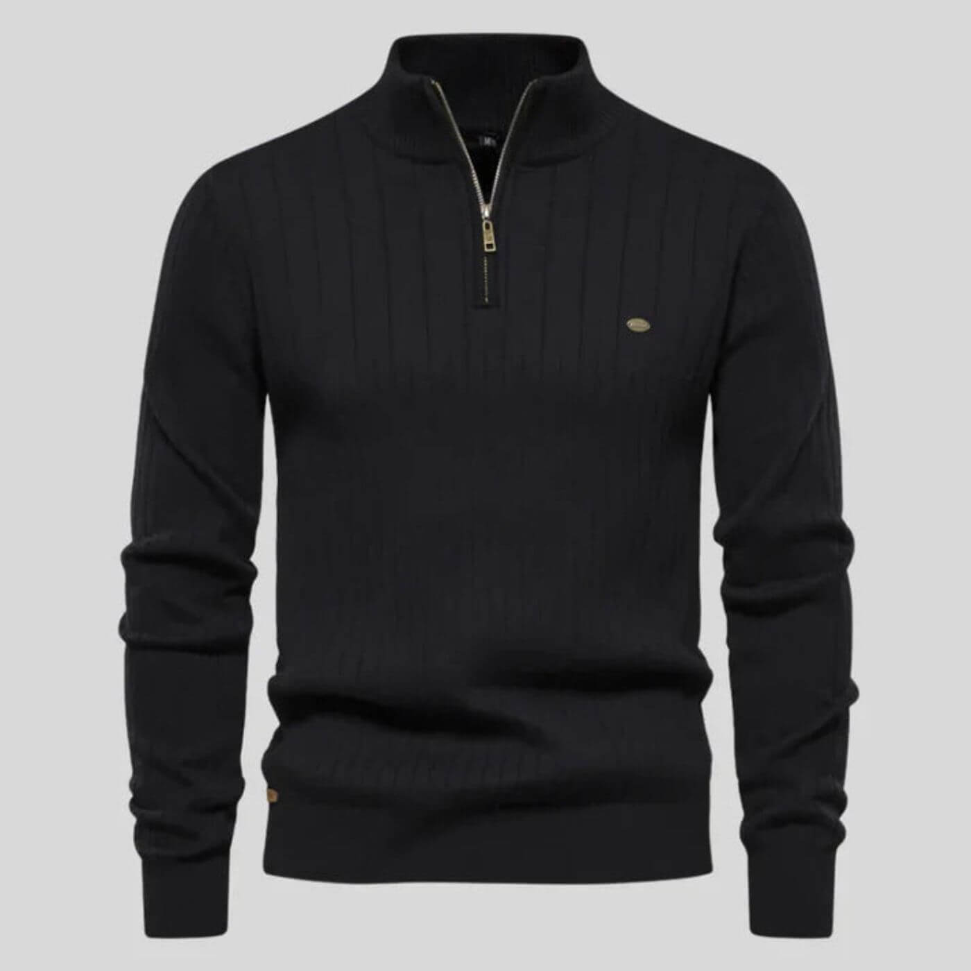 Herren Bequemer Pullover Mit Reißverschluss