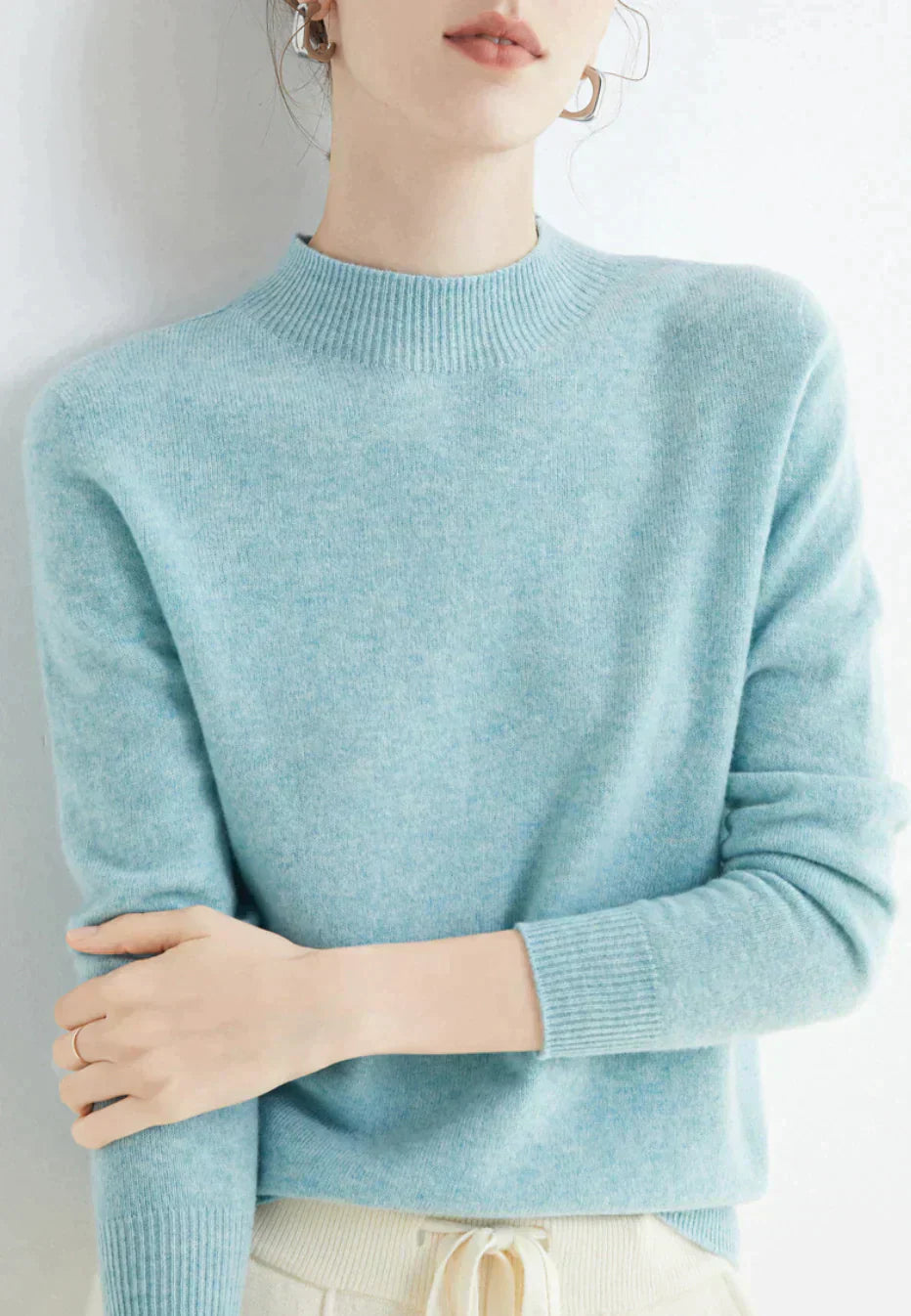 Damen Weich Pullover Kurz