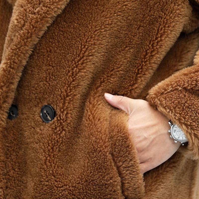Herren Teddy-Mantel Kuschelweich Wollig