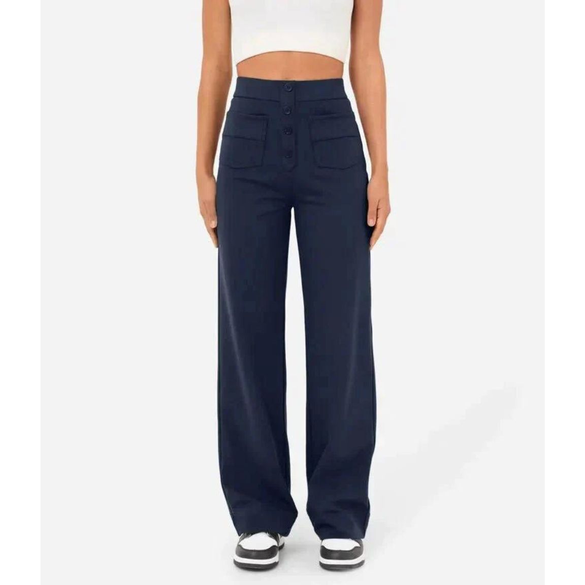 Elastische Damenhoose Hohe Taille Stretch