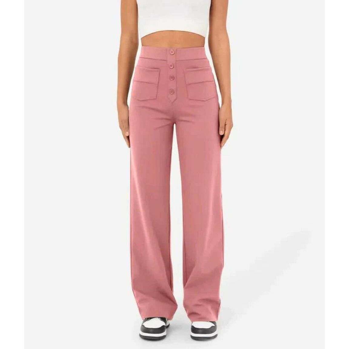 Elastische Damenhoose Hohe Taille Stretch