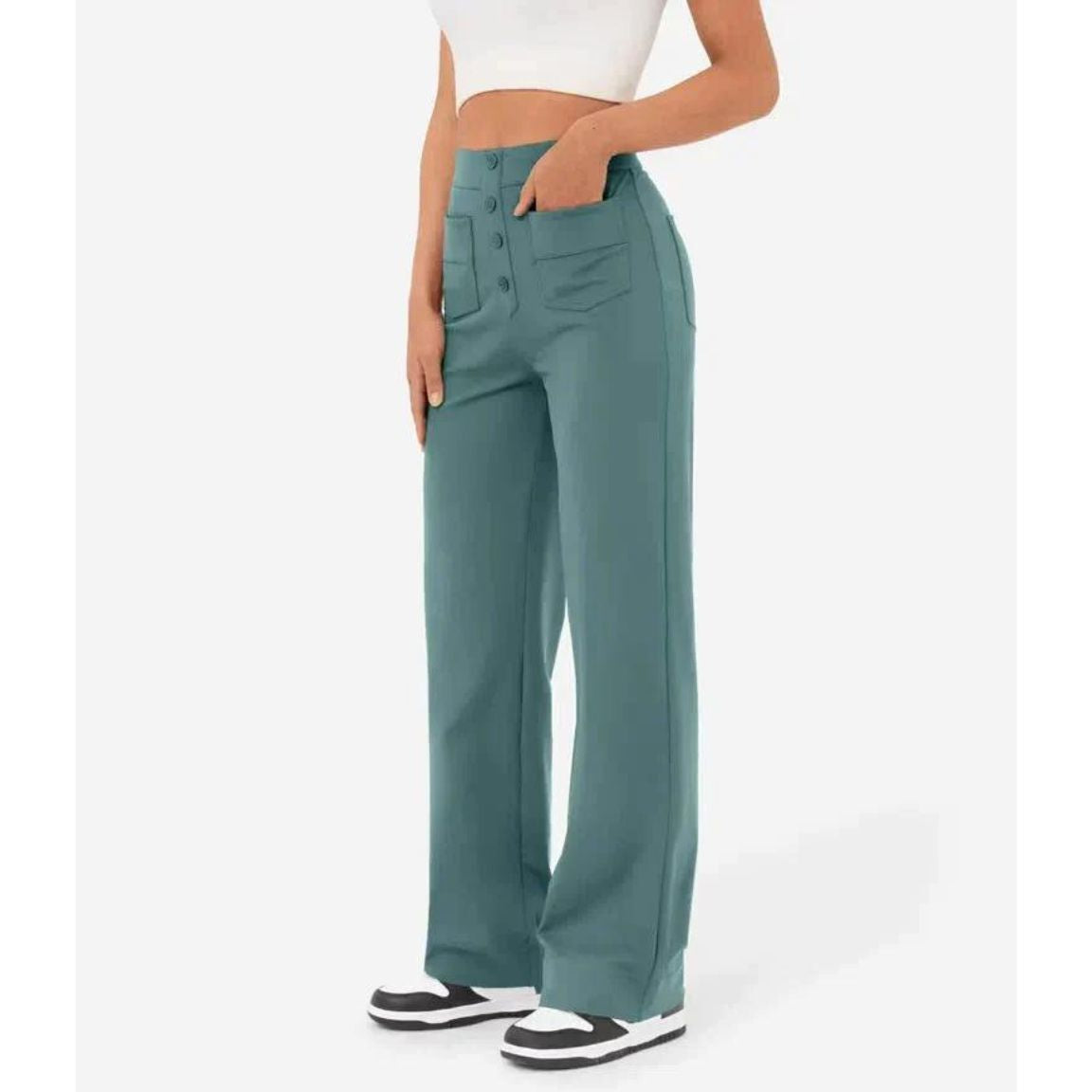 Elastische Damenhoose Hohe Taille Stretch - Eveloria