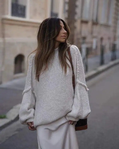 Damen Oversize Strickpullover - Eveloria