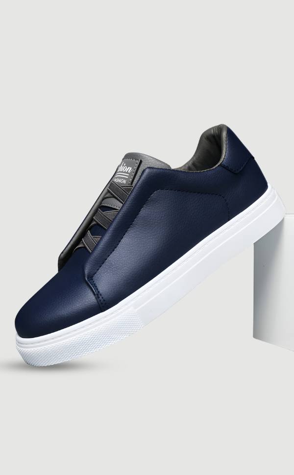 Hochwertiger Herrensneaker Leder Weiß