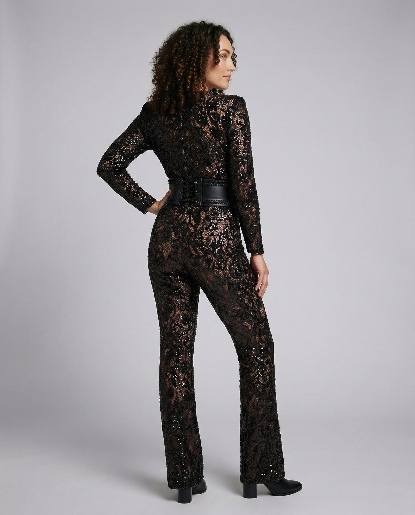 Eveloria Damen Spitzen-Overall