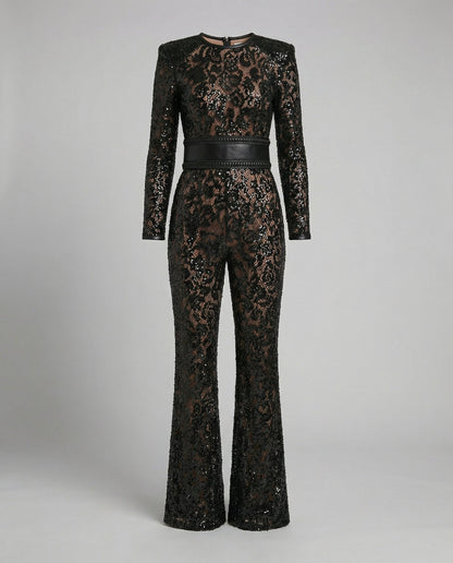 Eveloria Damen Spitzen-Overall