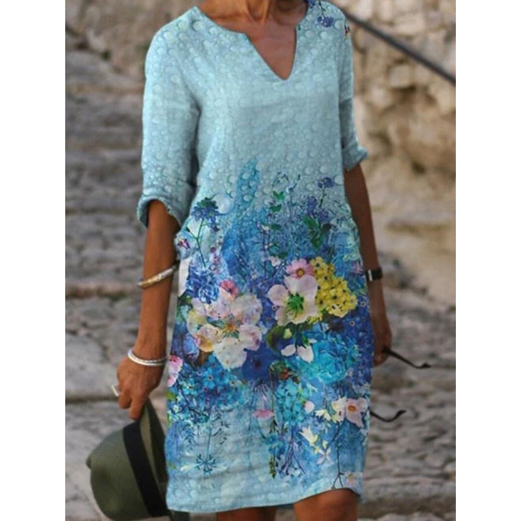 Eveloria Damen Kleid Florales Muster