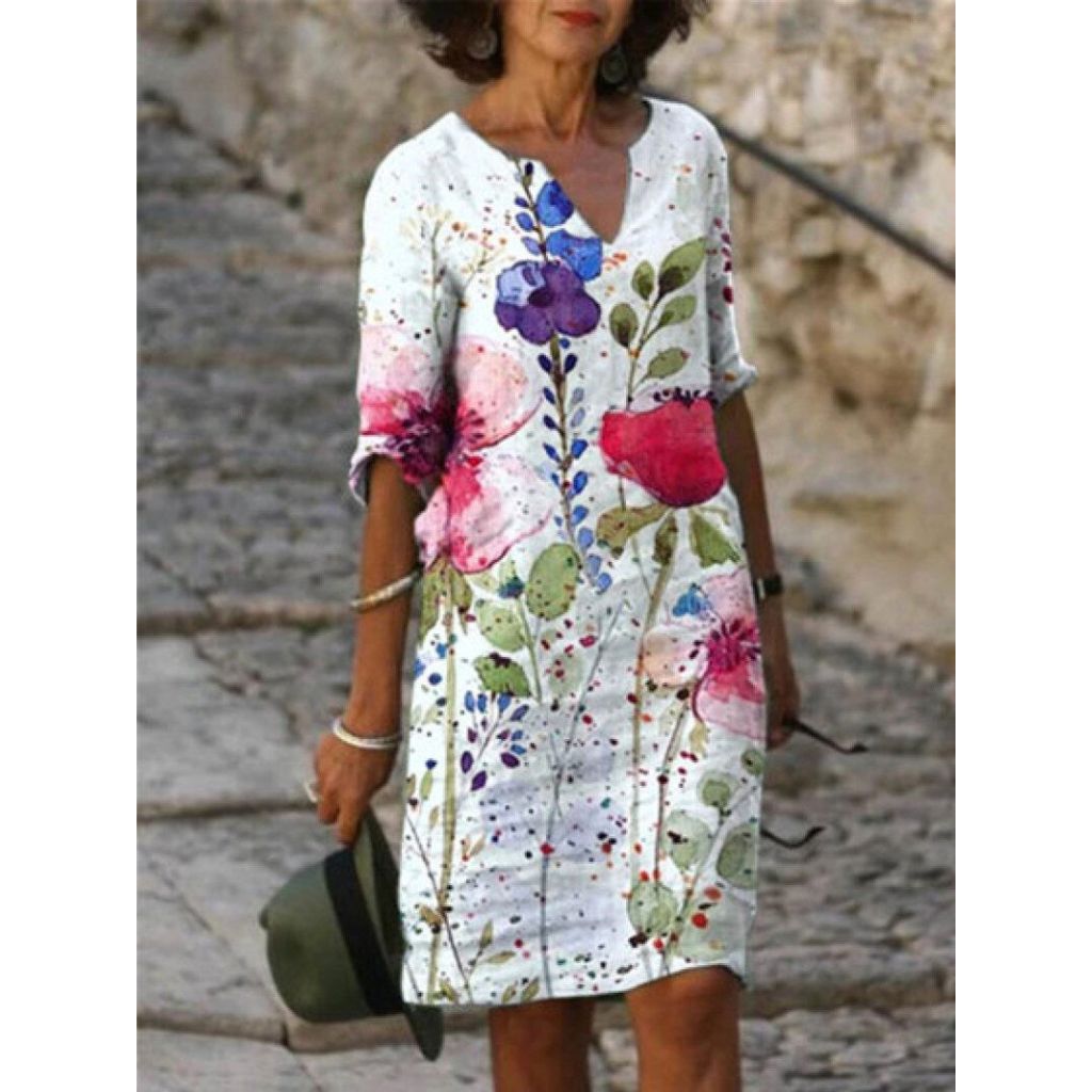 Eveloria Damen Kleid Florales Muster