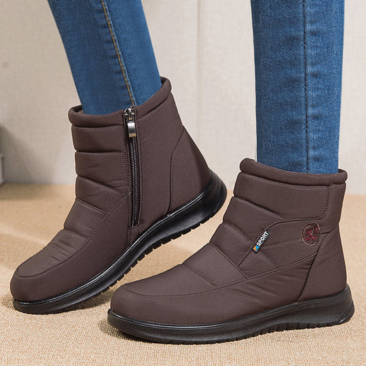 Damen Stiefeletten Gestepptes Design Schwarz Winter - Eveloria